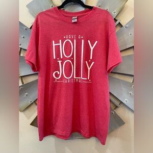 NEW Festive Red 'Holly Jolly' Christmas T-Shirt